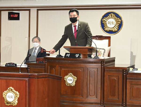 대전중구의회 임시회 폐회 모습