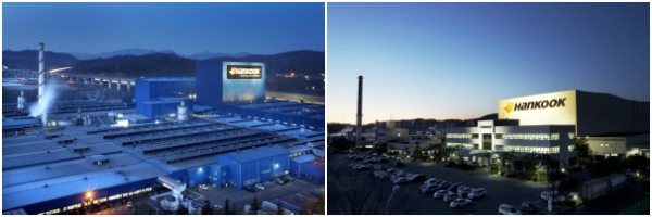 한국타이어앤테크놀로지㈜ (좌) 대전공장, (우) 금산공장