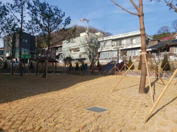 대사동행정복지센터 인근 소공원 조성 사진