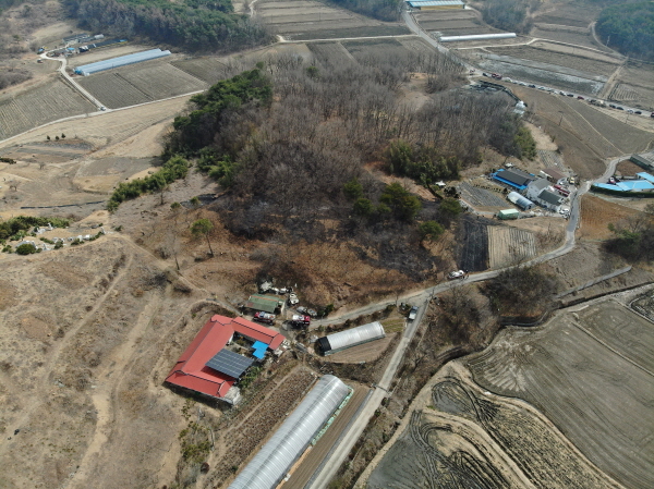 소방드론 화재 진압 [사진-보령소방서 제공]