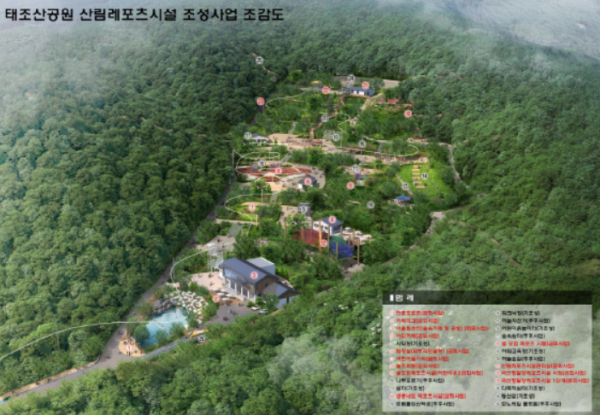 산림레포츠 시설 조감도