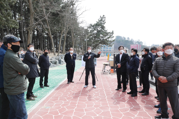 용두해수욕장 관광시설 현장점검 실시 모습