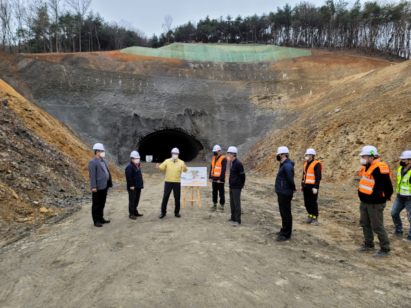 대천~죽정동간 도로개설사업 속도 (터널 현장)