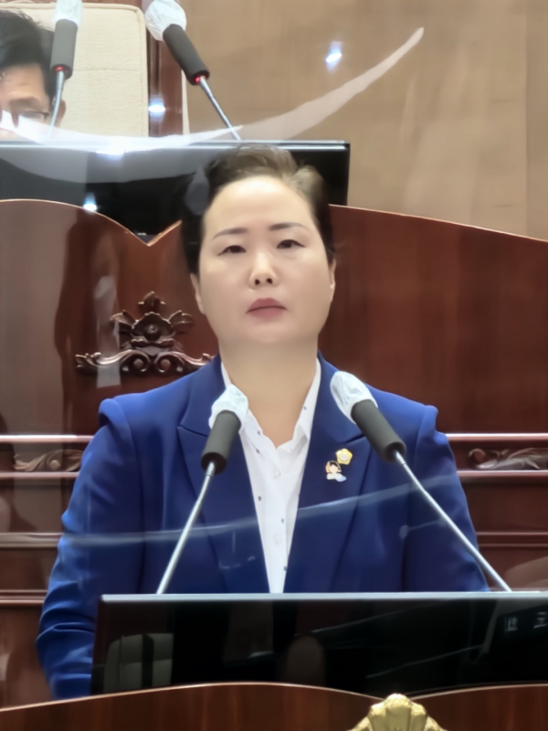 5분 발언하는 김선홍 천안시의원