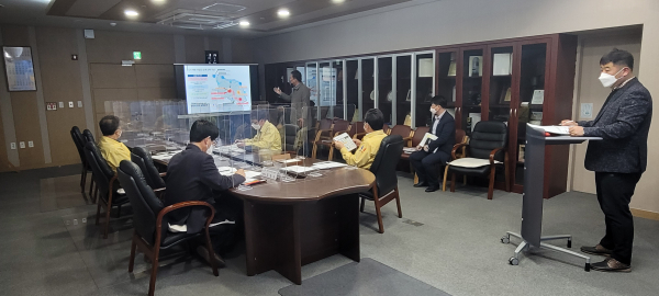 지난 31일 시청 목민홀에서 ‘도시재생 전략계획 변경 수립용역 착수보고회’ 개최 모습