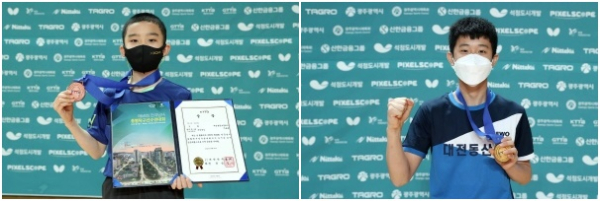 (왼쪽부터)동문초 이승수, 동산중 이정목 선수