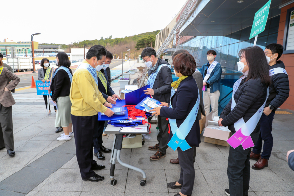 당진시 청렴 캠페인 진행 모습