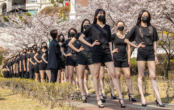 대덕대 모델과 벛꽃 야외워킹수업