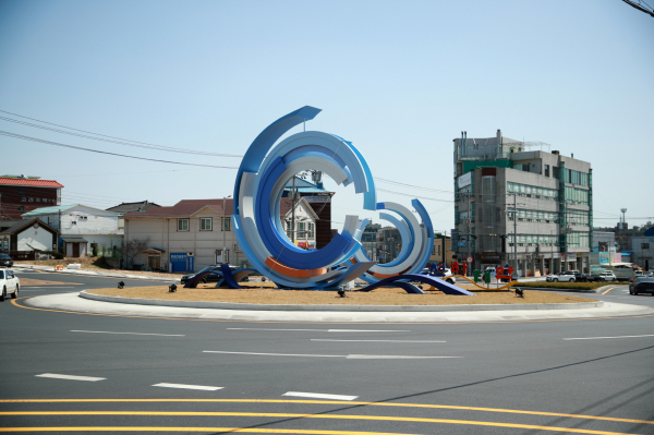 7일 열린 ‘태안여고 앞 교통광장 정비 사업 준공식’ 모습.