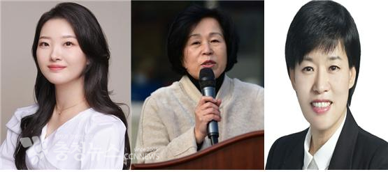 이가은 전 계룡신문 기자, 최국락 전 계룡시 주민자치회장, 김미경 전 계룡시의원