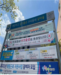 지난해 추진한 인구 친화 동 활성화 사업