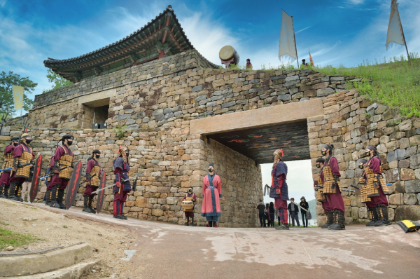 공산성 수문병 교대식 모습