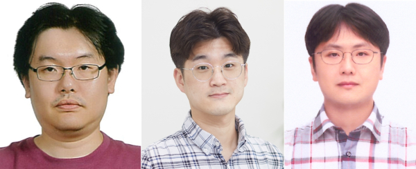 왼쪽부터 IBS 지하실험 연구단 고영주 연구위원, 희귀 핵 연구단 박주천 선임연구원, 순수물리이론 연구단 배영복 선임연구원
