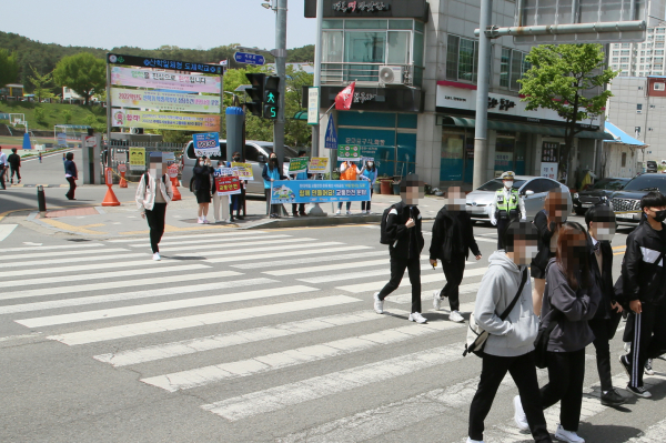현대제철, 민‧관 합동 교통안전 캠페인 전개 모습