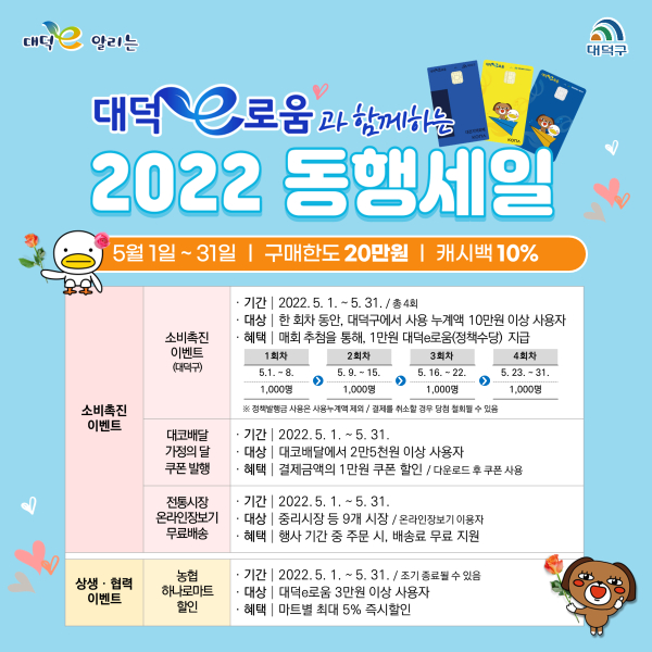 가정의 달 ‘대덕e로움 소비촉진 이벤트’