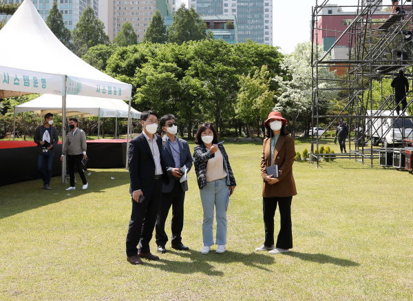 유성온천문화축제 준비 최종 현장 점검 모습