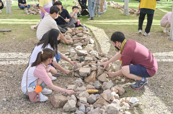 공주 석장리 구석기 축제 - 체험 프로그램 참여 모습