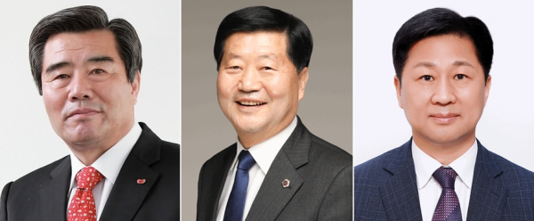 왼쪽부터 국민의힘 김동일, 민주당 이영우, 무소속 고종군 보령시장 예비후보