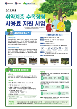 국립·공공법인 수목장림 취약계층 사용료 지원