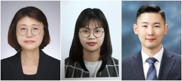 (왼쪽부터)송승완 교수, 트란티하이옌 박사과정생, 정경준 석사