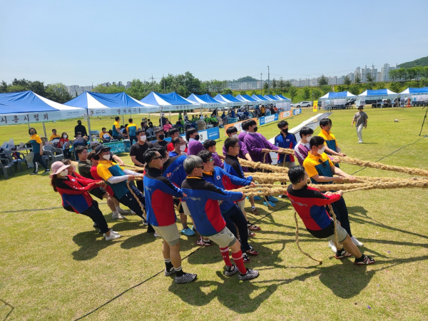기지시줄다리기 시연 사진