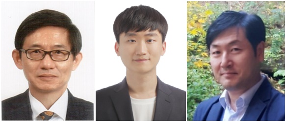 (좌로부터) KAIST 전산학부 이흥규 교수, KAIST 전기및전자공학부 권명준 박사, KAIST 전기및전자공학부 김창익 교수