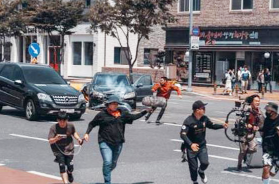 서구 관저동에서 촬영 중인 영화 '범죄도시2'  (사진제공=대전정보문화산업진흥원)