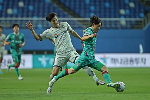 대전하나시티즌 김인균 선수 경기 모습