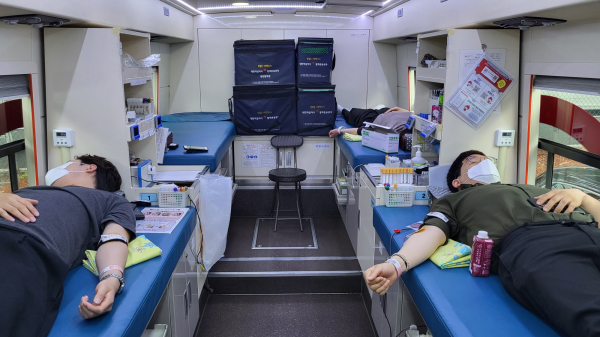 생명나눔‘사랑의 헌혈’ 행사 진행 모습