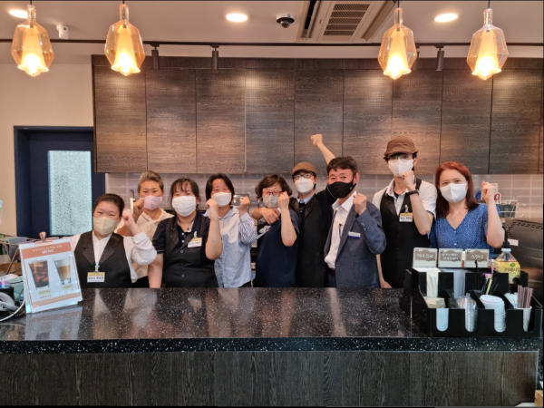 특수교육대상학생 바리스타 자격증 취득 지원 및 현장실습 운영 단체사진