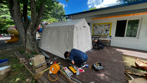텐트 행복나눔 및 직원 재능기부 행사