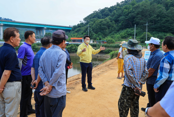오성환 당진시장, 집중호우 피해지역 현장 방문 사진