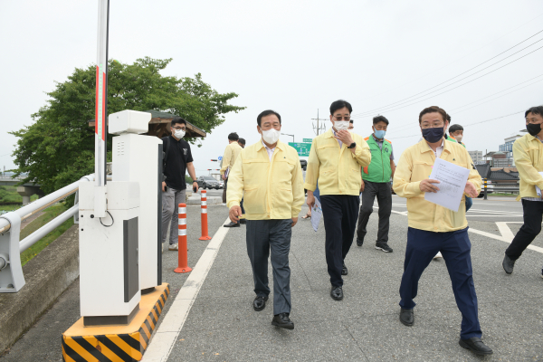 최민호 세종시장 재해우려지역 현장점검 모습