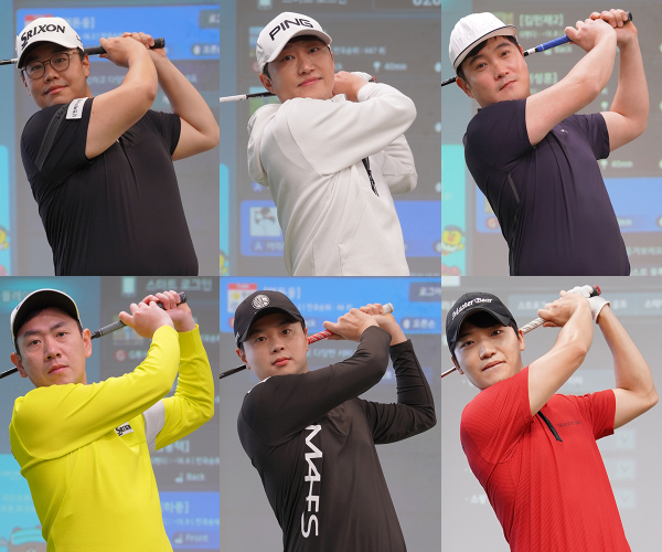 23일 ‘2022 신한금융투자 GTOUR MEN’S 4차 대회’ 결선을 개최/ 사진은 (맨 왼쪽 위부터 시계방향으로) 금동호, 하기원, 김민재, 최민욱, 염돈웅, 이성훈