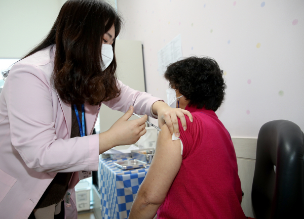 백신 접종 모습.