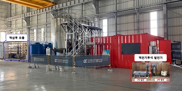 하루 100톤급 역전기투석-역삼투-역전기투석 파일럿