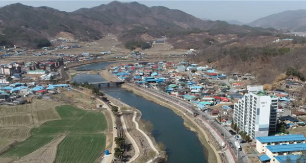 재해예방사업 관련 사진 - 유구수촌지구 항공사진