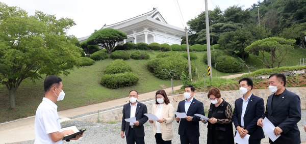 총무위-안견기념관 주차장 포장공사 현장 방문