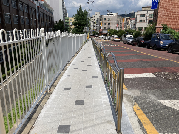 당디로 보행환경 개선 모습