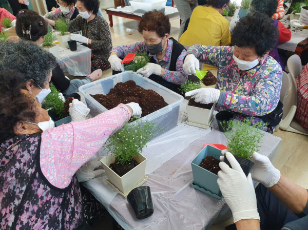 치유농업 프로그램 진행 장면