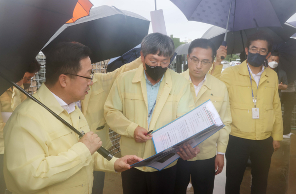 박희조 동구청장, 대동천 하상주차장 긴급 현장 점검