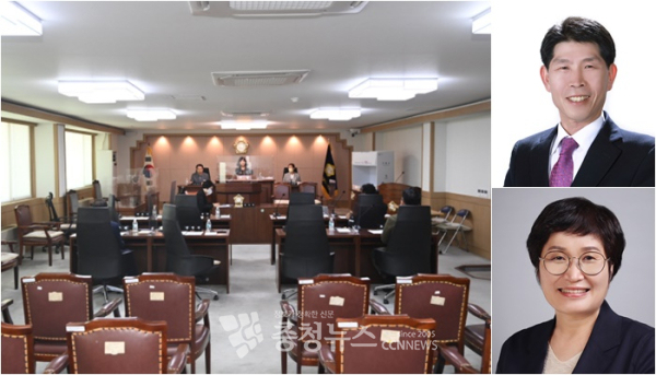 제9대 대덕구의회 전반기 국민의힘 김홍태 의장(위), 더불어민주당 박효서 부의장(아래)