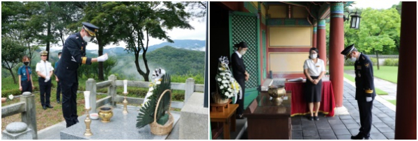 순국영령의 혼이 담긴 600고지, 칠백의총 참배 모습