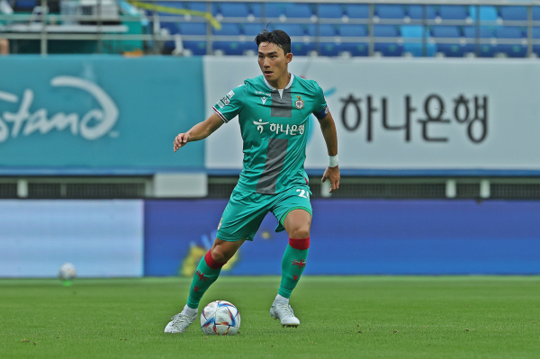 대전하나시티즌, 아산전 조유민 선수 모습