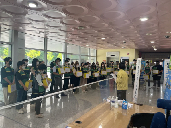 행정기관 소산 훈련 장면/아산시 제공