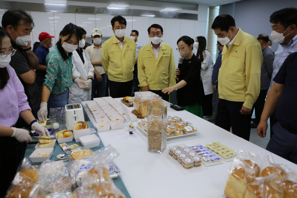 홍성마늘주아 가공상품 품평회 개최 모습