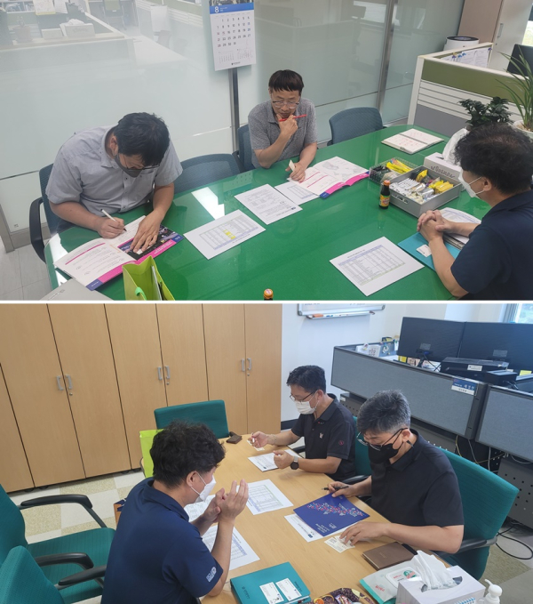 대전 UCLG 조직위원회가 성공적 개최를 위한 지역대학의 적극 참여를 요청하고 있다. (사진 위부터) 한밭대 관계자 면담, 배재대 관계자 면담