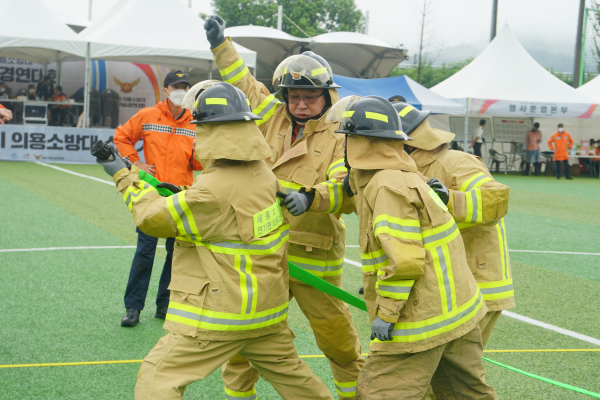 세종시 의용소방대 소방기술경연대회 모습