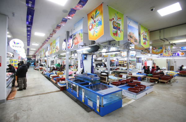 당진어시장 내부전경