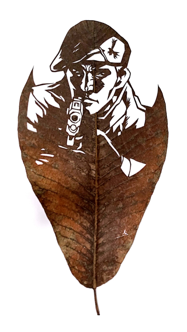 세종호수공원 내 '송담만리'에서 17일부터 23일까지 전시되는 권오석 작가의 나뭇잎 조각 작품.